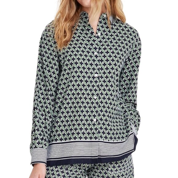 Nautica Linen-Blend Tunic Blouse (NWT) - Picture 1 of 3